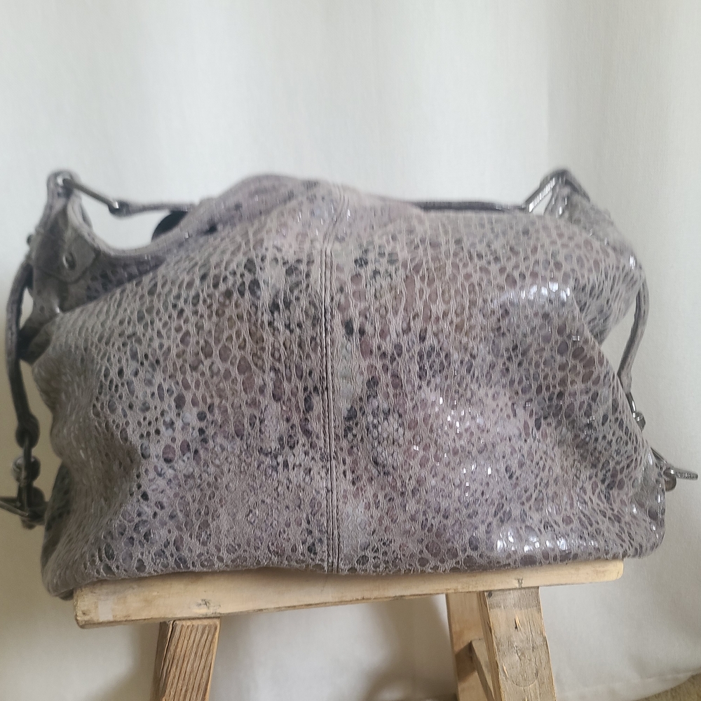 Rebecca Minkoff grey snakeprint Nikki Handbag